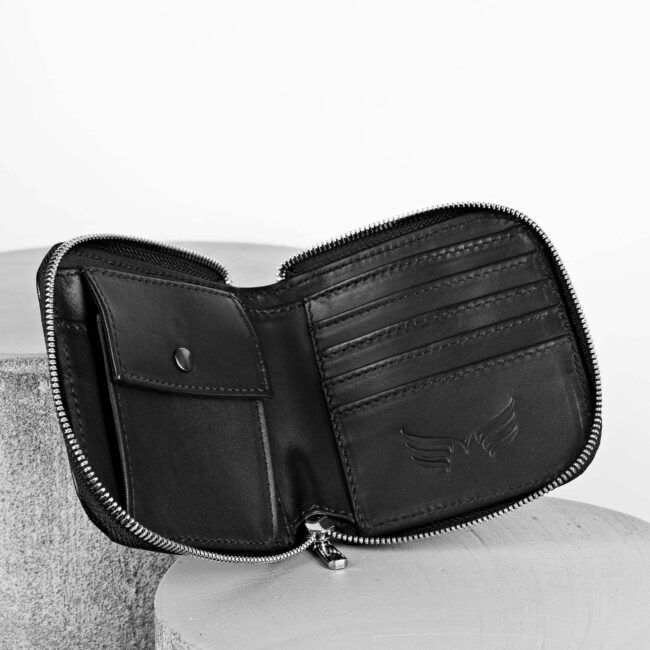Maestoso Black Croco Leather Wallet