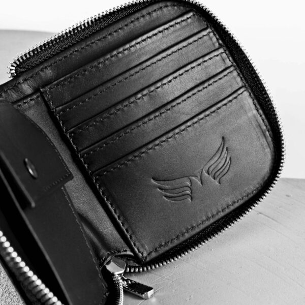 Maestoso Black Croco Leather Wallet