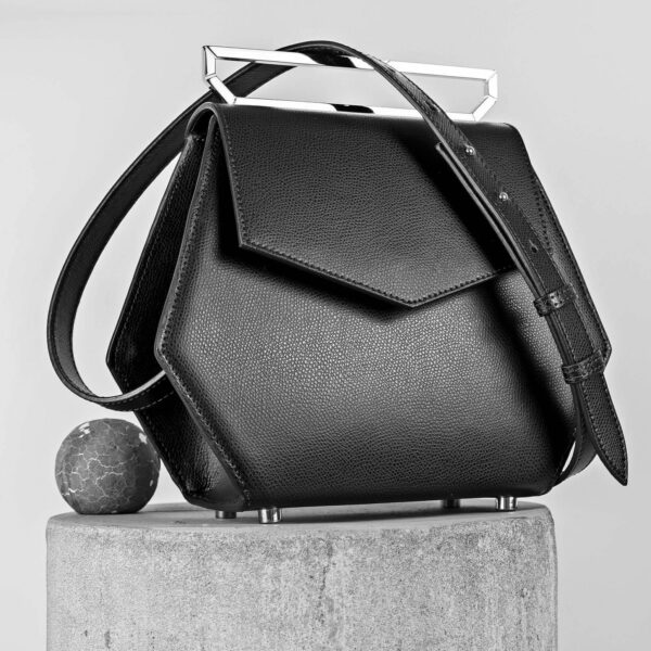 Maestoso Black Leather Renzo Bag