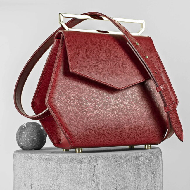 Maestoso Dark Red Renzo Leather Bag