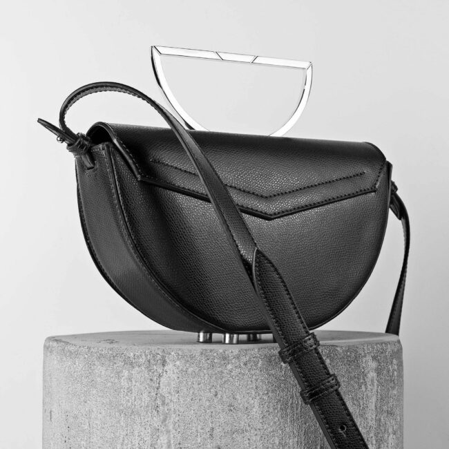 Maestoso Black Leather The Muse Bag