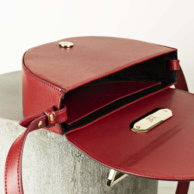Maestoso Dark Red Leather The Muse Bag