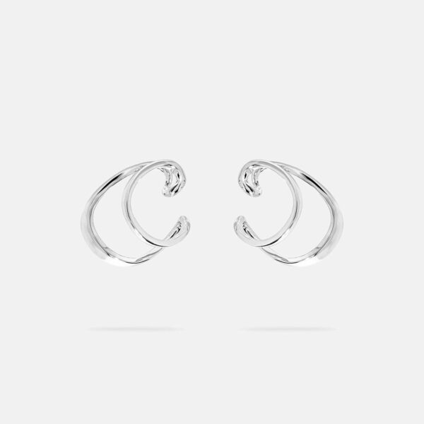 Cercei din argint placat cu rodiu Maestoso Wire Earrings