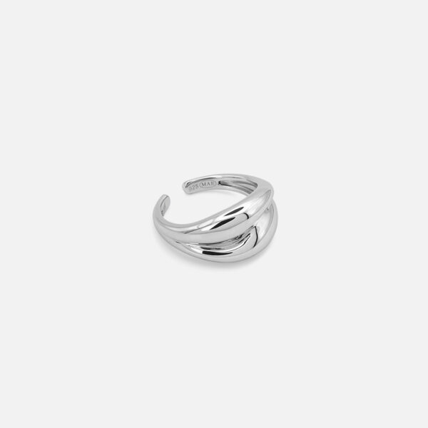Inel din argint placat cu rodiu Maestoso Arp Ring