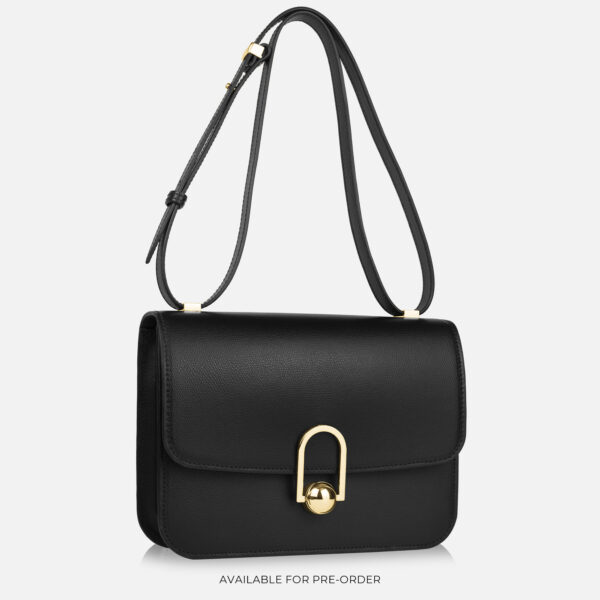Maestoso Eon Black & Gold Leather Bag